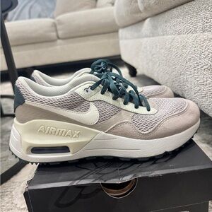 Nike Air Max Women's Sneakers - Cream and Dark Green